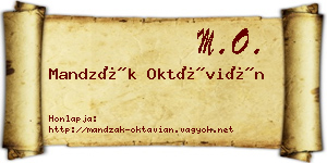 Mandzák Oktávián névjegykártya